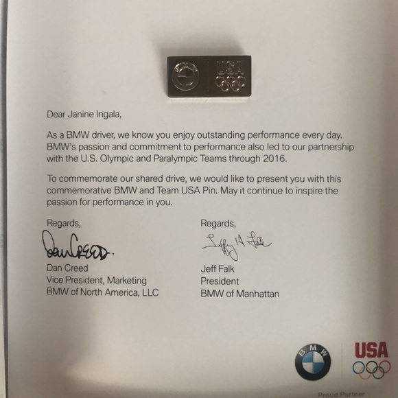 BMW Team USA 2016 U.S. Olympic and Paralympic Teams, Commemoration Silver Pin - Picture 3 of 7